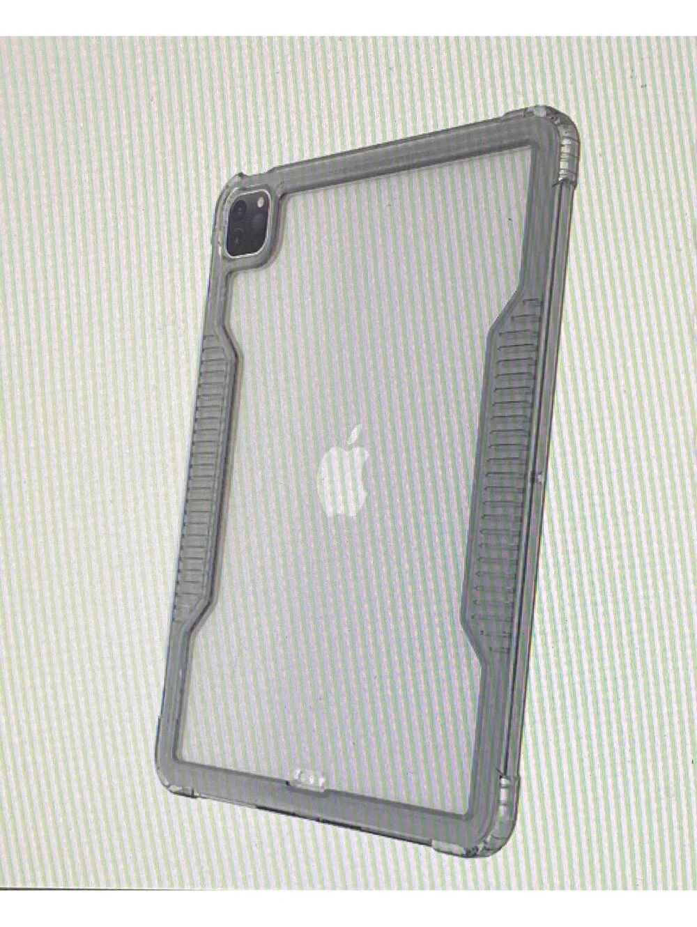 Onn Slim Rugged Tablet Case for iPad Pro 11” and iPad Air 10.9” Gray/Clear